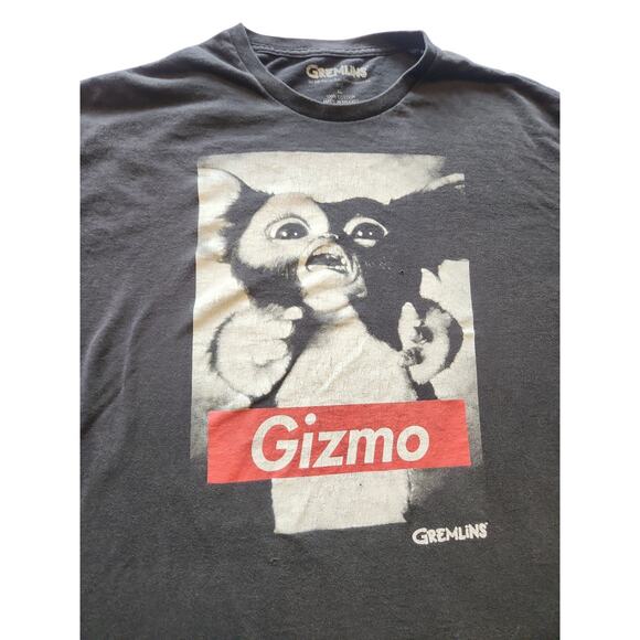 Gremlins Gizmo Casual Graphic Black Short Sleeve T-Shirt Size XL - Picture 2 of 6